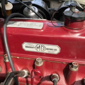 Red engine for MG sports car